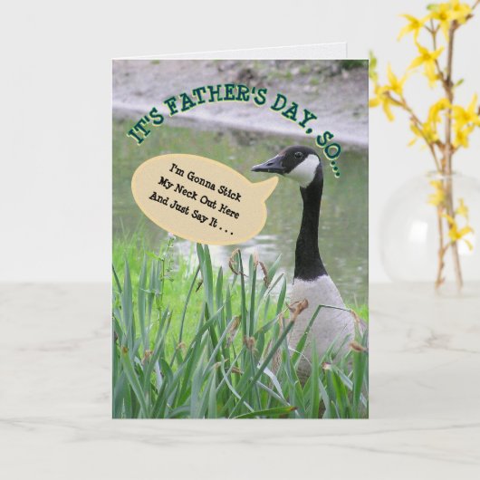 HAPPY FATHER'S DAY/MY DAD NUMERO UNO/GOOSE IMAGE KARTE (Gelbe Blume)