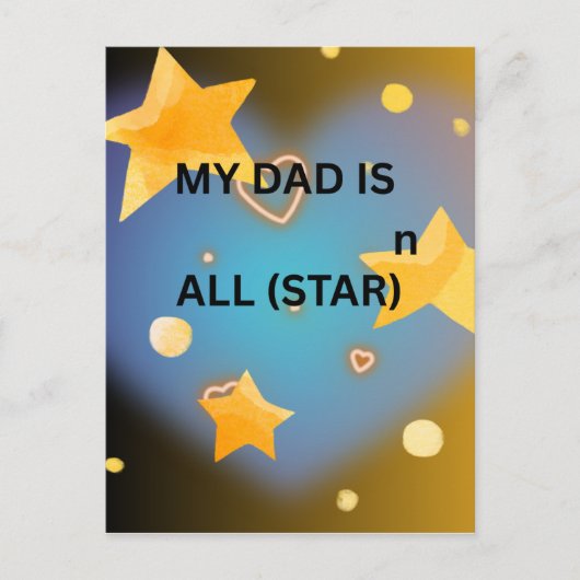 HAPPY FATHER'S DAY  POSTKARTE (Vorderseite)
