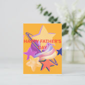 HAPPY FATHER'S DAY  POSTKARTE (Stehend Vorderseite)