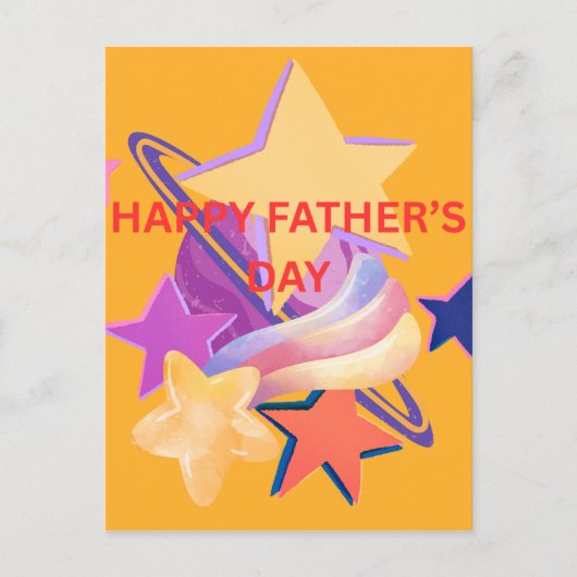 HAPPY FATHER'S DAY  POSTKARTE (Vorderseite)