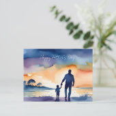 Happy Father's Day Postkarte (Stehend Vorderseite)