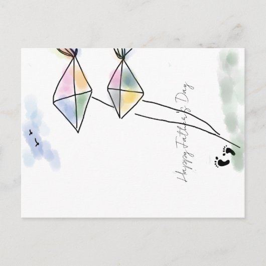 Happy Father's Day Postkarte (Vorderseite)