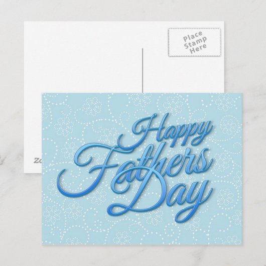 Happy Fathers Day Postkarte (Vorne/Hinten)