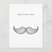 Happy Father's Day Quote Moustache Mustache Card Postkarte (Vorderseite)