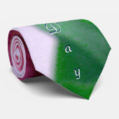 Happy Fathers Day Rosey Tulips Krawatte (Gerollt)