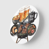 Happy Father's Day Runde Wanduhr (Winkel)