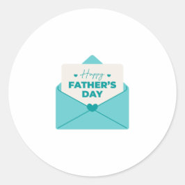 Happy Father's Day Runder Aufkleber