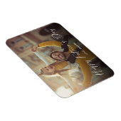 Happy Father's Day Script Foto Modern Simple Magnet (Rechte Seite)