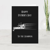 Happy Father's Day Semi Truck Commercial Logistic  Karte (Vorderseite)