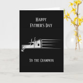 Happy Father's Day Semi Truck Commercial Logistic Karte (Gelbe Blume)