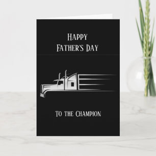 Happy Father's Day Semi Truck Commercial Logistic  Karte