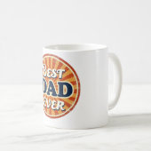 Happy Father's Day Shirt - Retro Abzeichen Kaffeetasse (VorderseiteRechts)