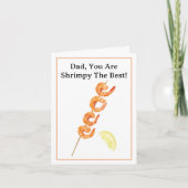 Happy Father's Day Shrimp Skewer Karte (Vorderseite)