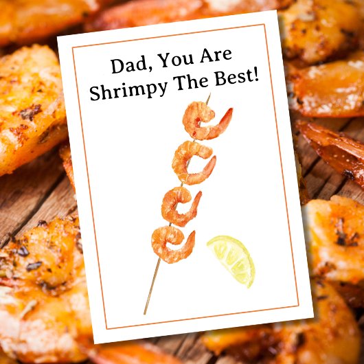 Happy Father's Day Shrimp Skewer Karte