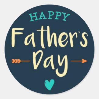 Happy Father's Day Special Runder Aufkleber