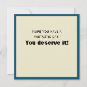 Happy Father's Day Square Inspirivity modern Mitteilungskarte (Rückseite)