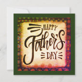 Happy Father's Day Square Inspirivity modern Mitteilungskarte (Vorderseite)
