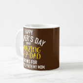 Happy Father's Day Step Dad Kaffeetasse (Vorderseite Links)