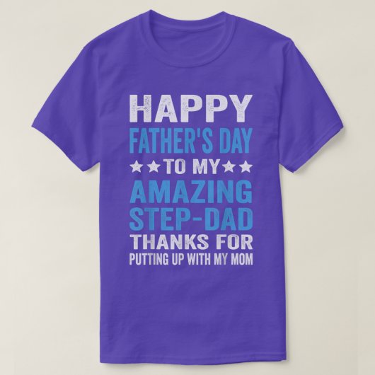 Happy father's day step dad T Shirt  (Design vorne)