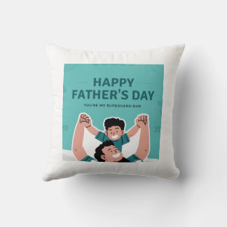 Happy Father's Day - Superhero Vater Kissen