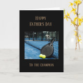 Happy Father's Day Tennis Sport Champion Karte (Gelbe Blume)