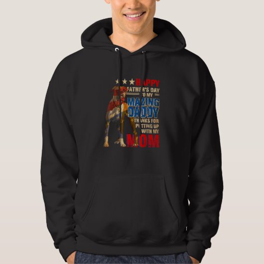 Happy Father's Day To My Amazing Daddy Boxer Dog Hoodie (Vorderseite)