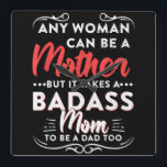 Happy Father's Day To The Best Single Mom Quadratische Wanduhr<br><div class="desc">Happy Father's Day To The Best Single Mom</div>