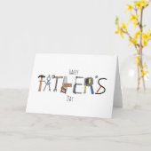 Happy Father's Day Tools Folding Card Karte (Gelbe Blume)