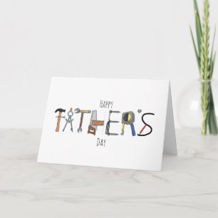 Happy Father's Day Tools Folding Card Karte