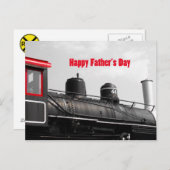 Happy Father's Day Train Postcard Postkarte (Vorne/Hinten)