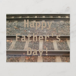 Happy Father's Day Train Tracks, Bahn Postkarte