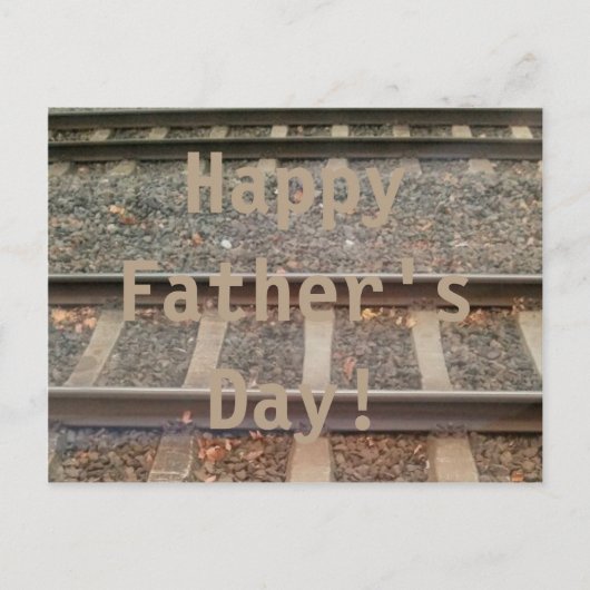 Happy Father's Day Train Tracks, Bahn Postkarte (Vorderseite)