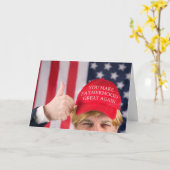 Happy Father's Day Trump Hat Karte (Gelbe Blume)