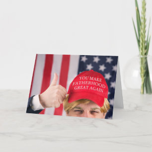 Happy Father's Day Trump Hat Karte