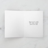 Happy Father's Day White Horse Mountains Clouds Karte (Innenseite)