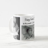 Happy Father's Day World's Best Vater 3 Foto Kaffeetasse (Vorderseite Links)