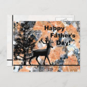 Happy Father's Deer Postkarte (Vorne/Hinten)