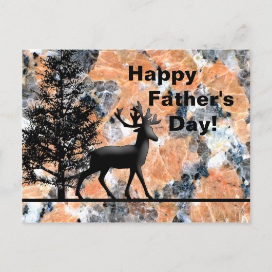 Happy Father's Deer Postkarte (Vorderseite)