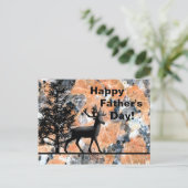 Happy Father's Deer Postkarte (Stehend Vorderseite)