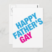 Happy Father's Gay Postkarte (Vorne/Hinten)