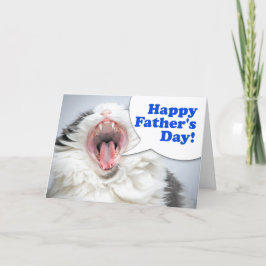 Happy Father's Vater Funny Cat Shouting Spaß Feiertagskarte