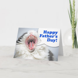 Happy Father's Vater Funny Cat Shouting Spaß Feiertagskarte