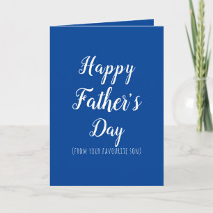 Happy Fathers Vater lustiger Lieblingssohn Karte