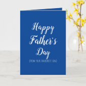 Happy Fathers Vater lustiger Lieblingssohn Karte (Gelbe Blume)