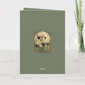 Happy February Birthday Iris Flowers Karte (Rückseite)