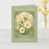 Happy February Birthday Primrose Flowers Karte (Gelbe Blume)