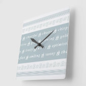 Happy Feeling Quadratische Wanduhr (Winkel)