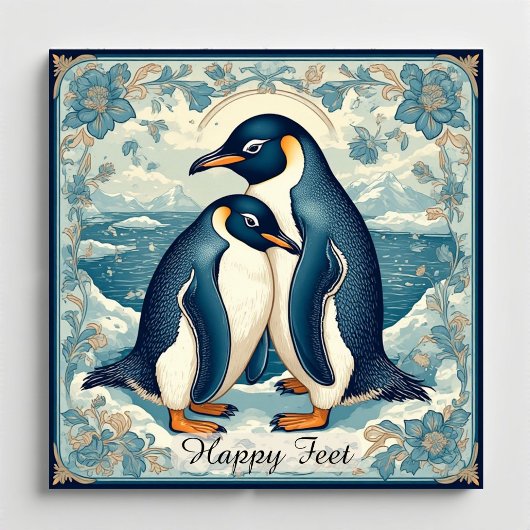 Happy Feet Penguin Ice Bird Couple Snow Glacier Magnet