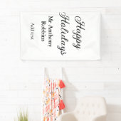 Happy Feiertage hinzufügen Name Datum Jahr einfach Banner (Insitu)