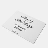 Happy Feiertage hinzufügen Name Datum Jahr einfach Fußmatte (Schrägansicht)